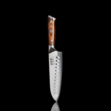 Gudaro - Santoku-Küchenmesser 17,5 cm Damaststahl
