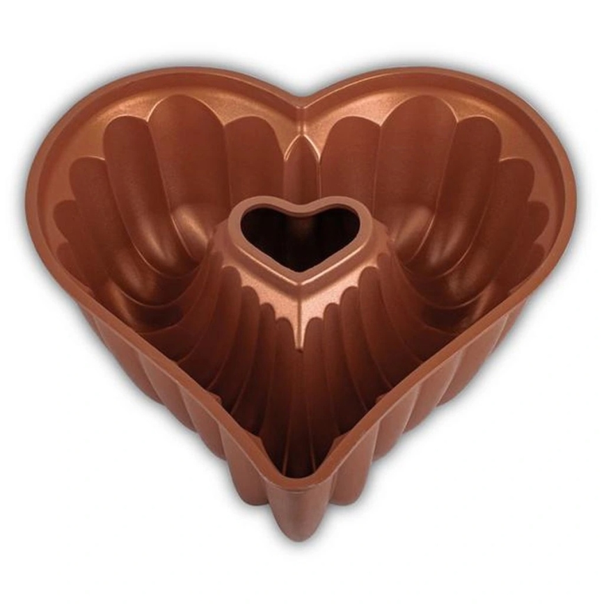 Gugelhupfform KITCHISIMO Herz/kupferfarben