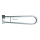 Halter mit Halterung 10,3x25,3 cm Edelstahl/silber
