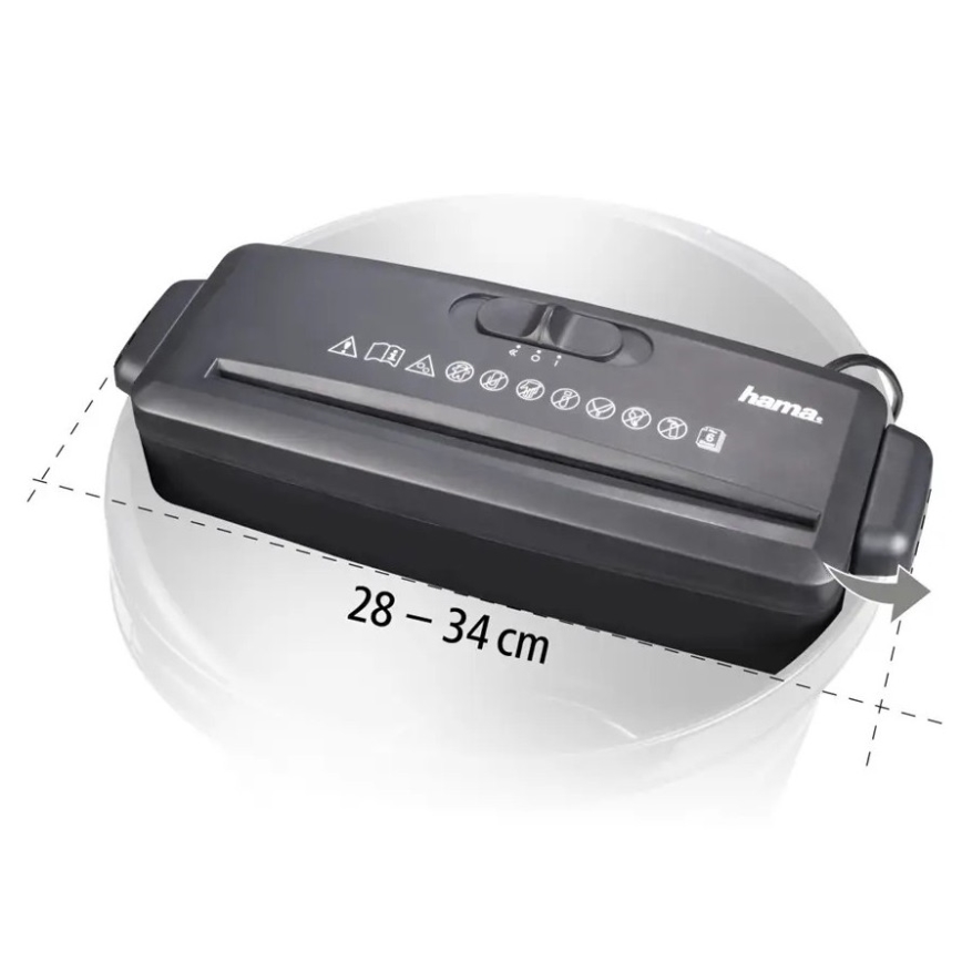 Hama - Mini-Papiervernichter A4 230V schwarz
