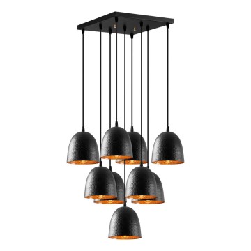 Hängeleuchte an Drahtseil TATTOO 9xE27/40W/230V schwarz