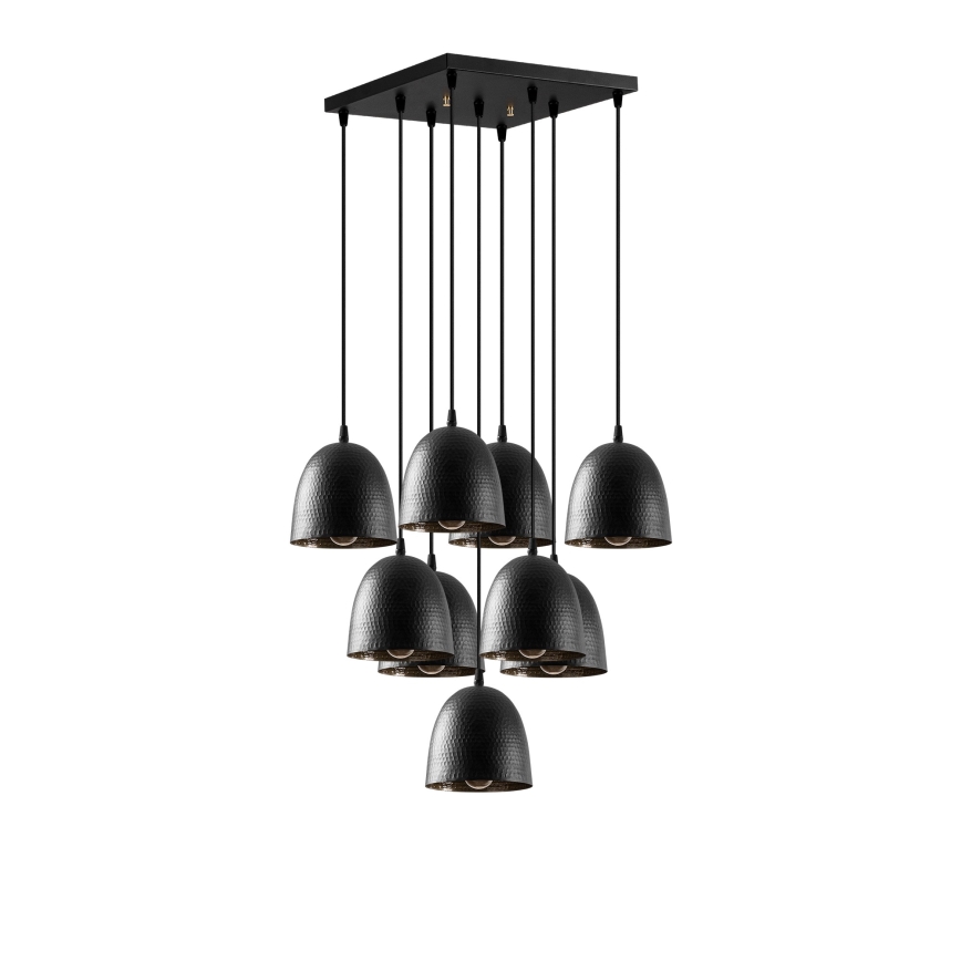Hängeleuchte an Drahtseil TATTOO 9xE27/40W/230V schwarz