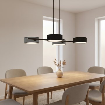 Hängeleuchte an Kabel DRUMZ 4xE14/10W/230V schwarz/grau