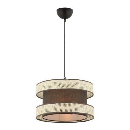 Hängeleuchte an Kabel HALO 1xE27/60W/230V braun/cremefarben