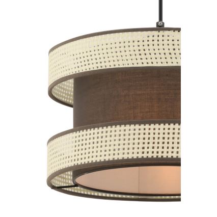 Hängeleuchte an Kabel HALO 1xE27/60W/230V braun/cremefarben