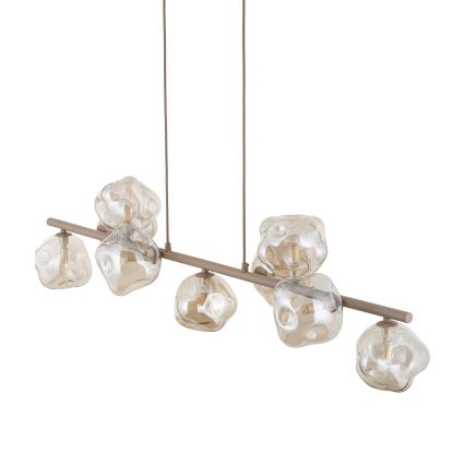 Hängeleuchte an Kabel LAVA 9xG9/8W/230V Beige/rauchbeige