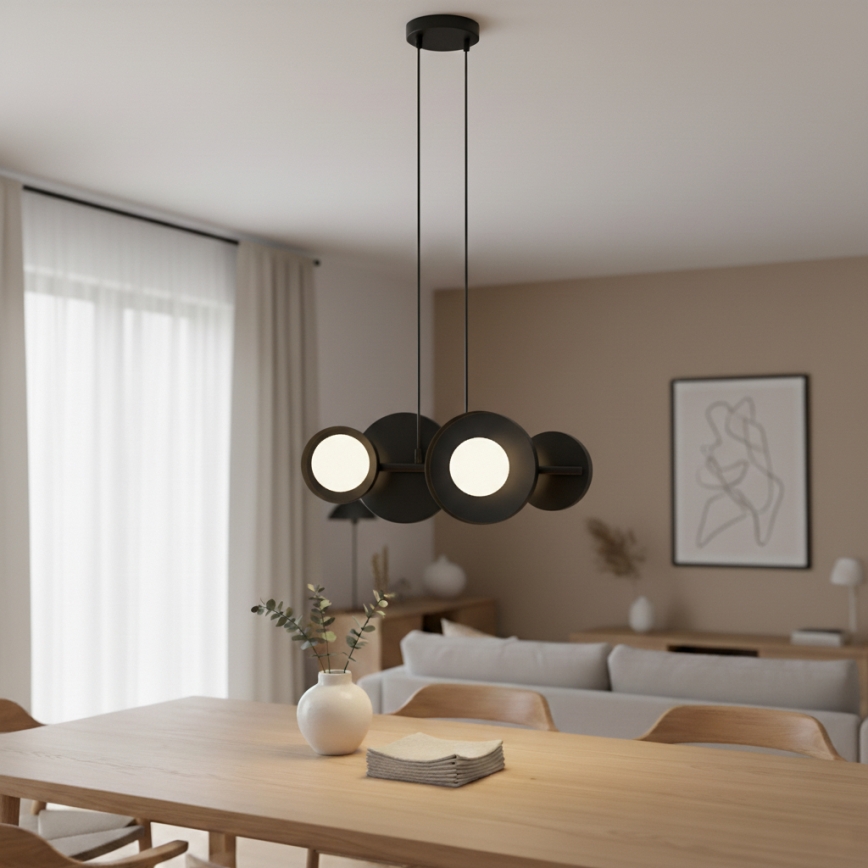 Hängeleuchte an Kabel Modell 4xG9/8W/230V schwarz