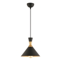 Hängeleuchte an Kabel MONZA 1xE27/40W/230V Ø 25 cm Schwarz/Gold