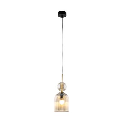 Hängeleuchte an Kabel SOPHIA 1xE14/10W/230V schwarz/rauchbeige