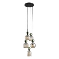 Hängeleuchte an Kabel SOPHIA 5xE14/10W/230V schwarz/grün/rauchbeige
