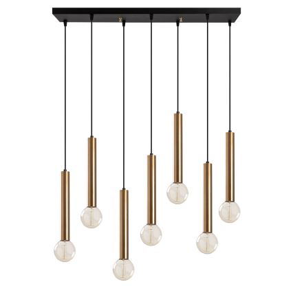 Hängeleuchte an Kabel TEMPO 7xE27/40W/230V goldfarben