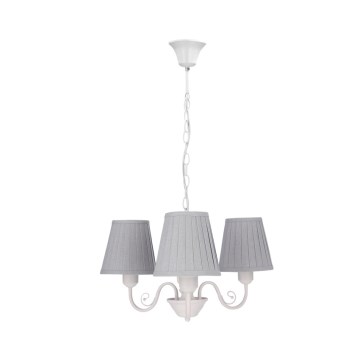 Hängeleuchte an Kette FIREZ 3xE27/40W/230V weiß/grau