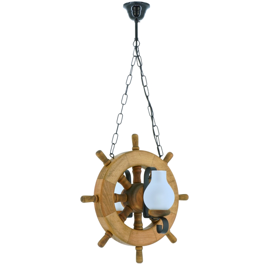 Hängeleuchte an Kette TIMONA 2xE14/40W/230V Buche