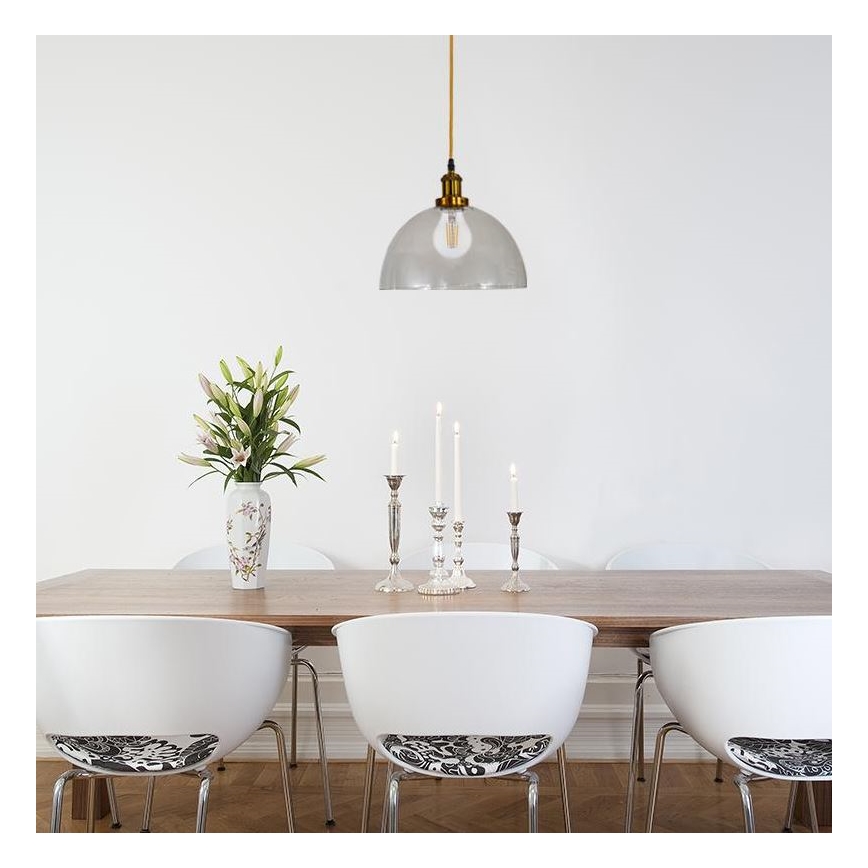 Hängeleuchte an Schnur 1xE27/60W/230V d 30 cm