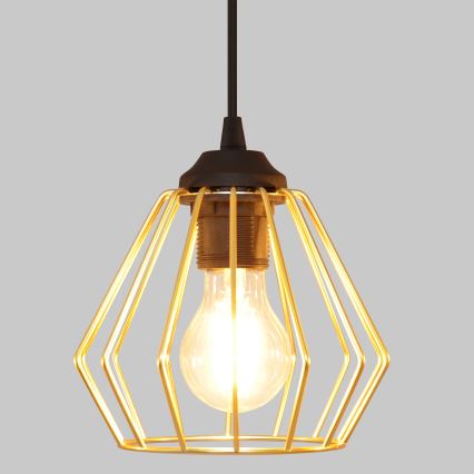 Hängeleuchte an Schnur AGAT 3xE27/15W/230V golden/schwarz