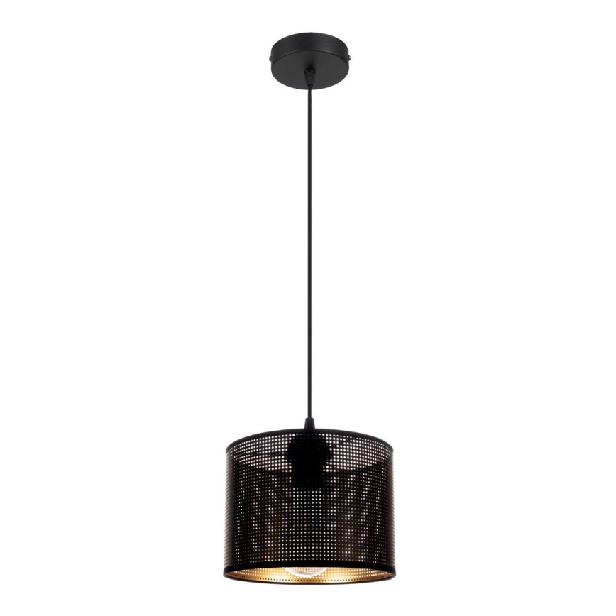 Hängeleuchte an Schnur ALDO 1xE27/60W/230V d 20 cm schwarz