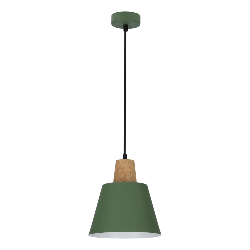 Hängeleuchte an Schnur FARO 1xE27/40W/230V grün/Buche