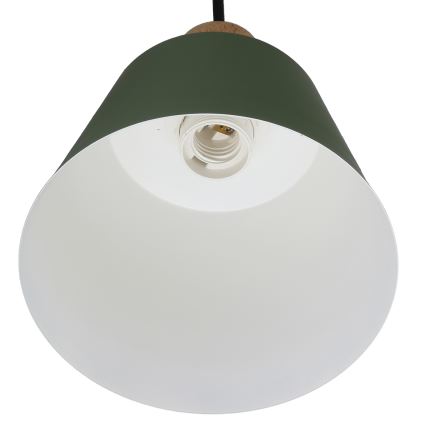 Hängeleuchte an Schnur FARO 1xE27/40W/230V grün/Buche
