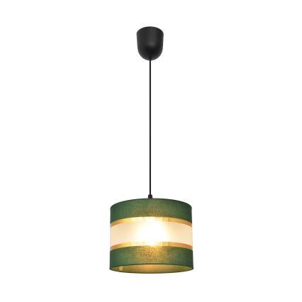 Hängeleuchte an Schnur HELEN 1xE27/15W/230V d 20 cm grün/golden