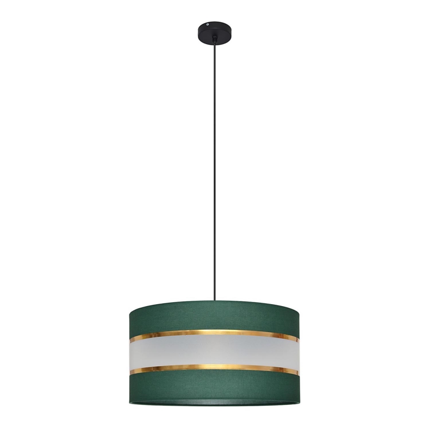 Hängeleuchte an Schnur HELEN 1xE27/15W/230V d 40 cm grün/golden