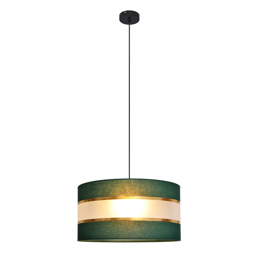 Hängeleuchte an Schnur HELEN 1xE27/15W/230V d 40 cm grün/golden