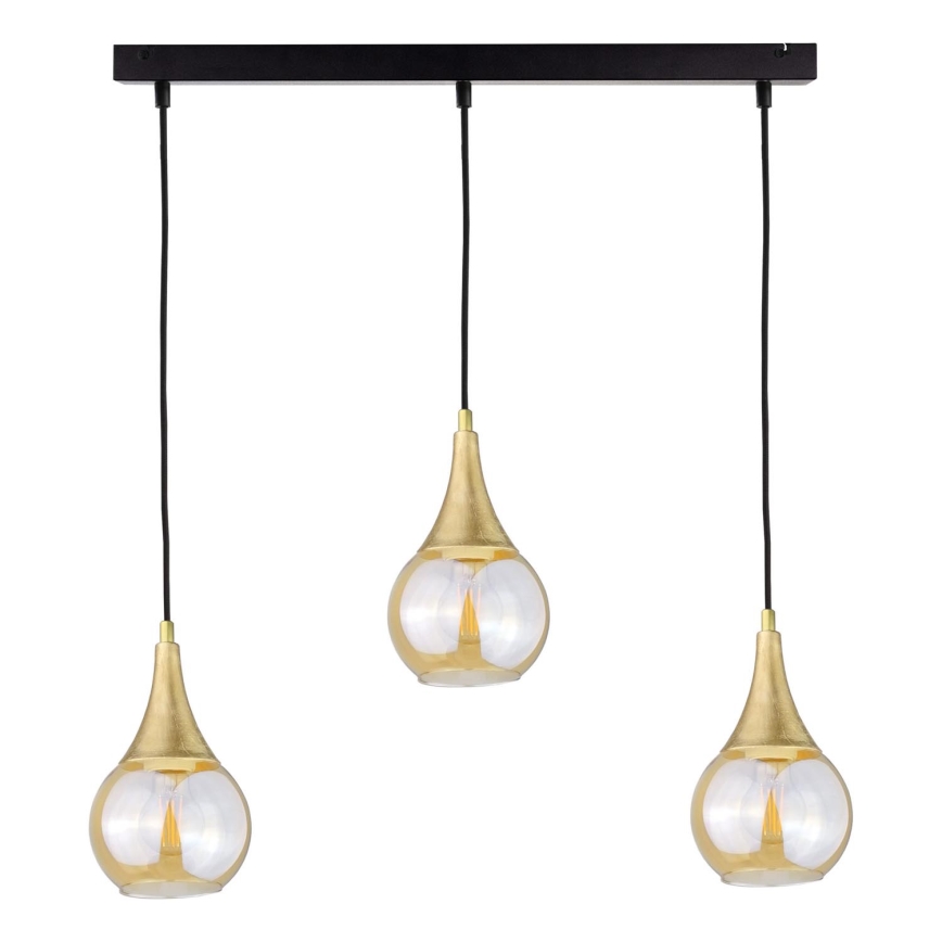 Hängeleuchte an Schnur LACRIMA HONEY 3xE27/60W/230V