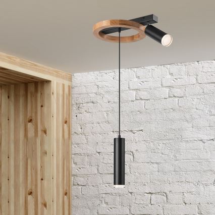 Hängeleuchte an Schnur OTIS 2xE27/15W/230V Eiche