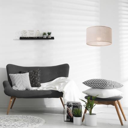 Hängeleuchte an Schnur SIRJA 1xE27/60W/230V beige