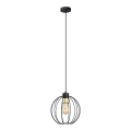 Hängeleuchte an Schnur STARLIGHT 1xE27/15W/230V schwarz/golden