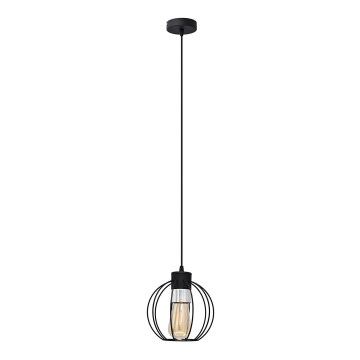 Hängeleuchte an Schnur STARLIGHT 1xE27/15W/230V schwarz/silbern