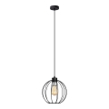 Hängeleuchte an Schnur STARLIGHT 1xE27/15W/230V schwarz/silbern