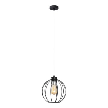 Hängeleuchte an Schnur STARLIGHT 1xE27/15W/230V schwarz/silbern
