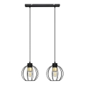 Hängeleuchte an Schnur STARLIGHT 2xE27/15W/230V schwarz/golden