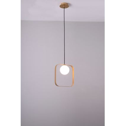 Hängeleuchte an Schnur TULA 1xG9/28W/230V eckig golden