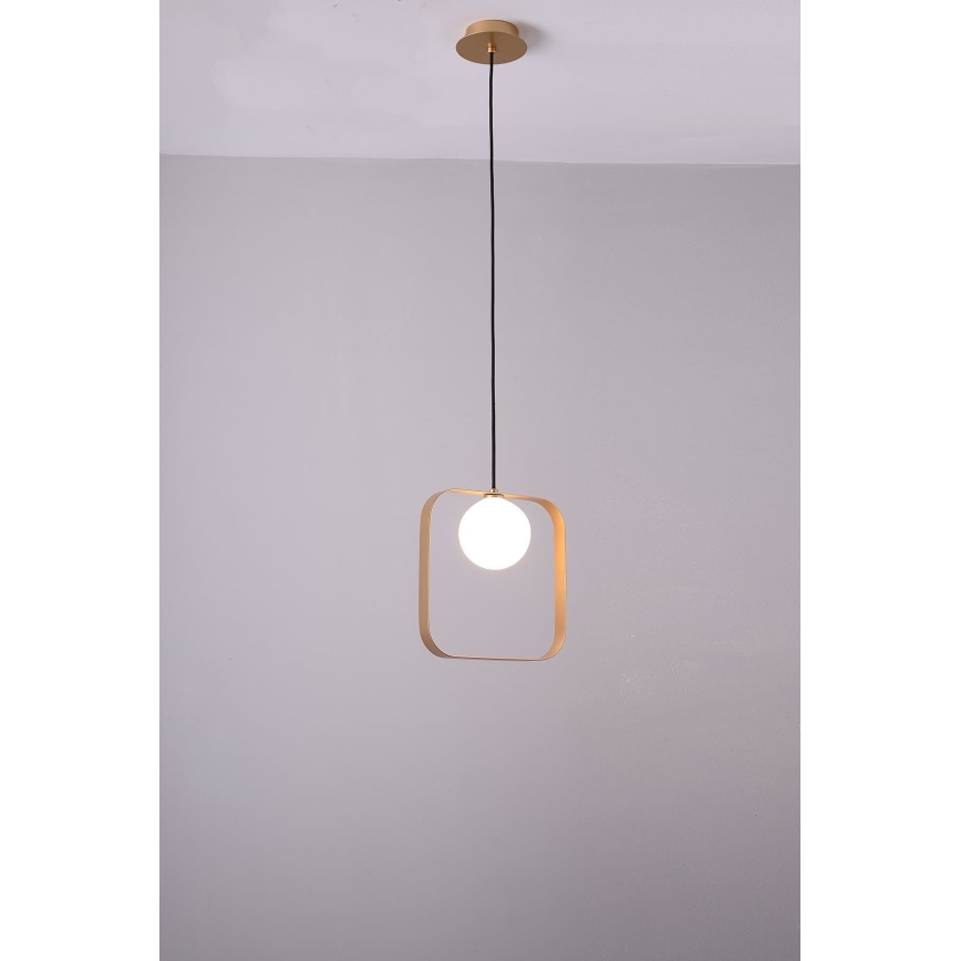 Hängeleuchte an Schnur TULA 1xG9/28W/230V eckig golden