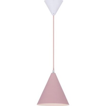 Hängeleuchte an Schnur VOSS 1xE27/40W/230V rosa/weiß