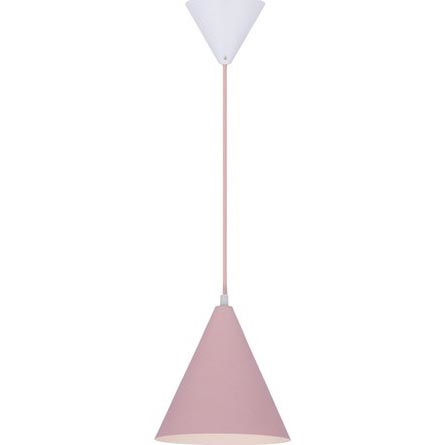 Hängeleuchte an Schnur VOSS 1xE27/40W/230V rosa/weiß