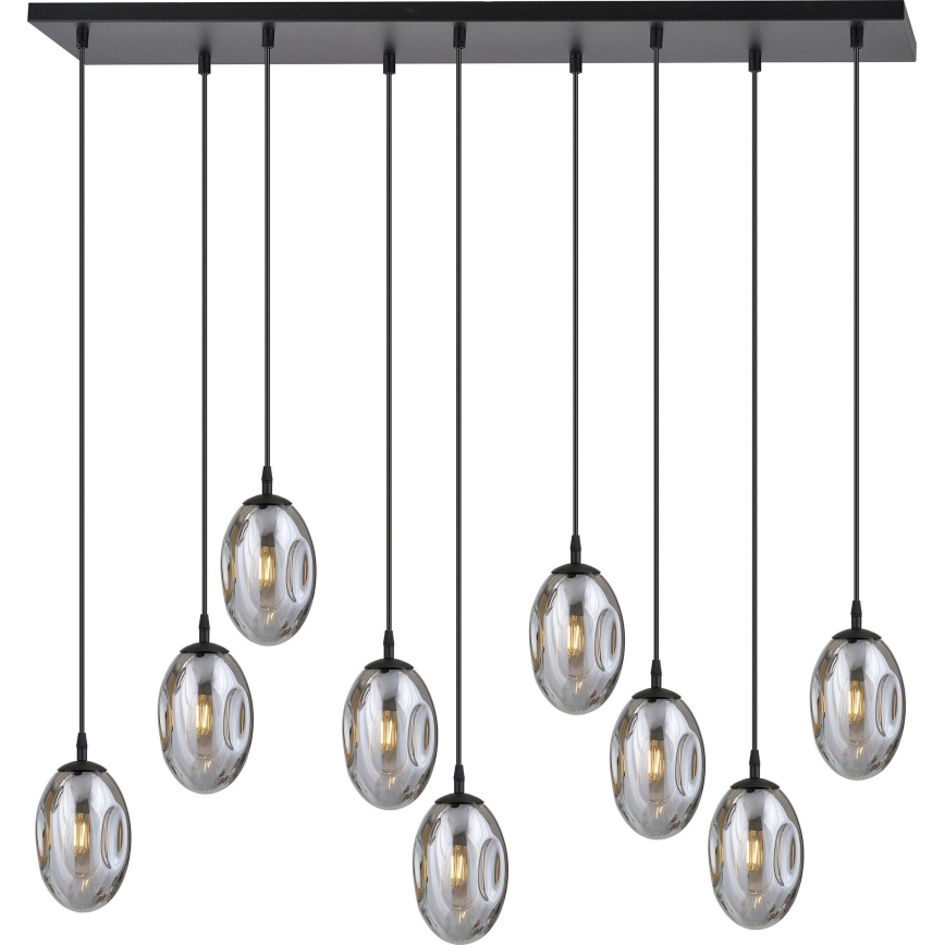 Hängeleuchte ASTRAL 9xE14/10W/230V schwarz/rauchig