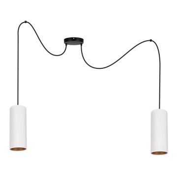 Hängeleuchte AVALO 2xE27/60W/230V Spinne weiß/kupfern