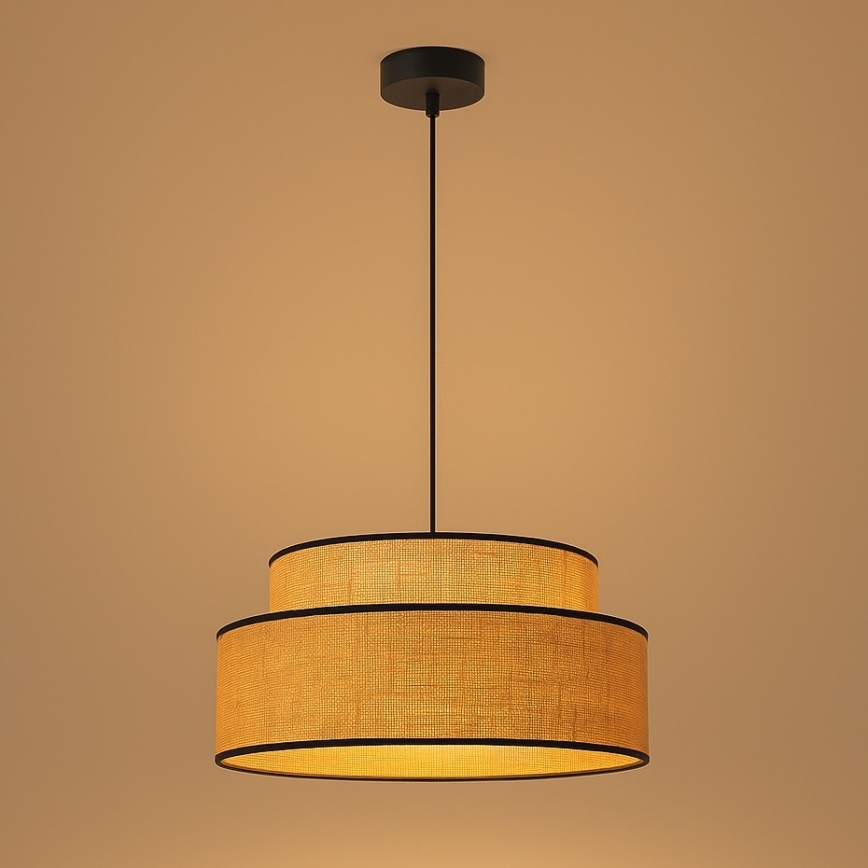 Hängeleuchte BOHO 1xE27/60W/230V beige