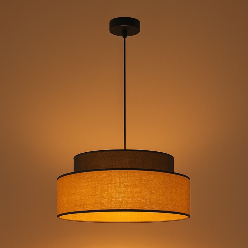 Hängeleuchte BOHO 1xE27/60W/230V braun/beige