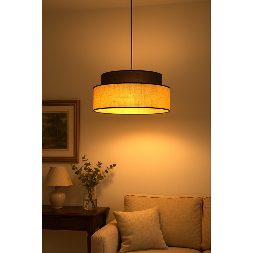 Hängeleuchte BOHO 1xE27/60W/230V braun/beige