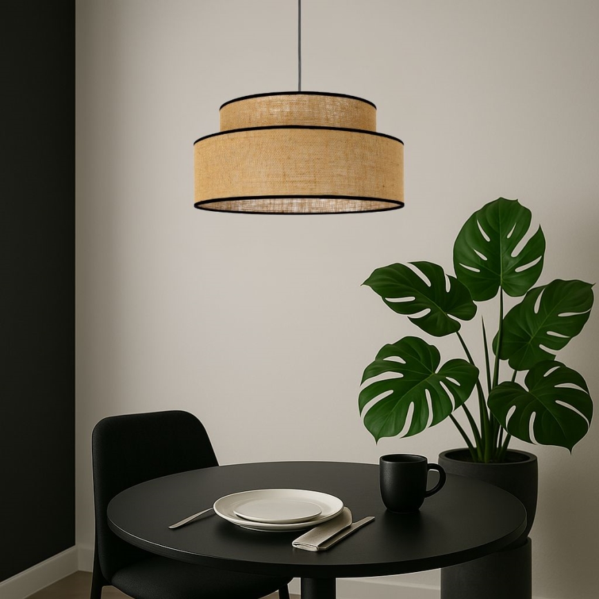 Hängeleuchte BOHO 1xE27/60W/230V d 40 cm beige