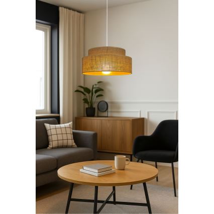 Hängeleuchte BOHO 1xE27/60W/230V d 40 cm beige