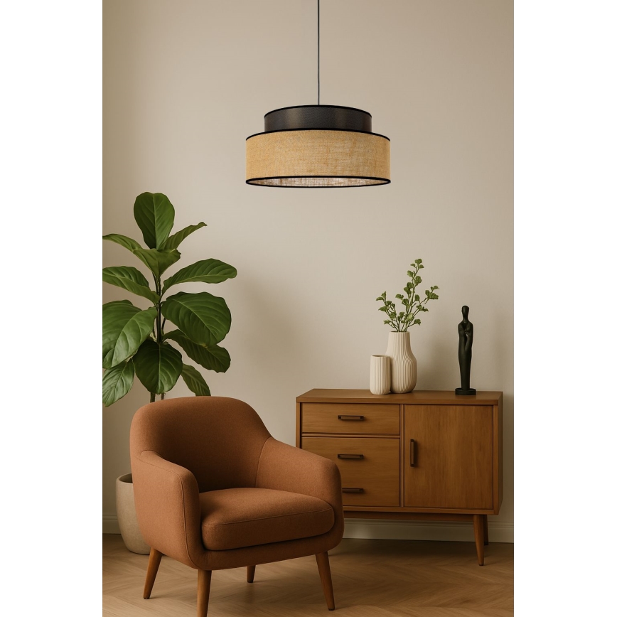 Hängeleuchte BOHO 1xE27/60W/230V d 40 cm braun/beige