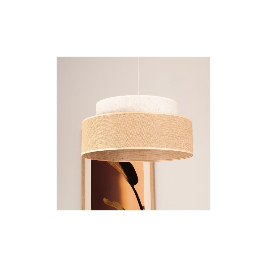 Hängeleuchte BOHO 1xE27/60W/230V d 40 cm cremefarben/beige