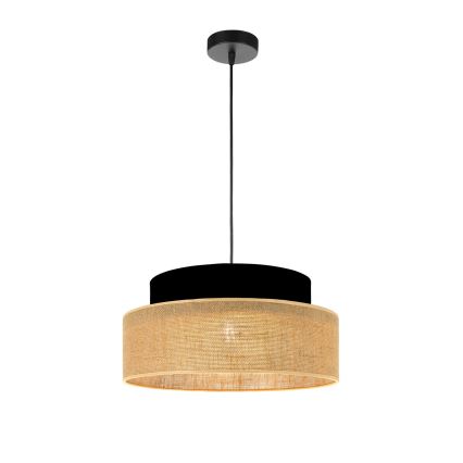 Hängeleuchte BOHO 1xE27/60W/230V d 40 cm schwarz/beige