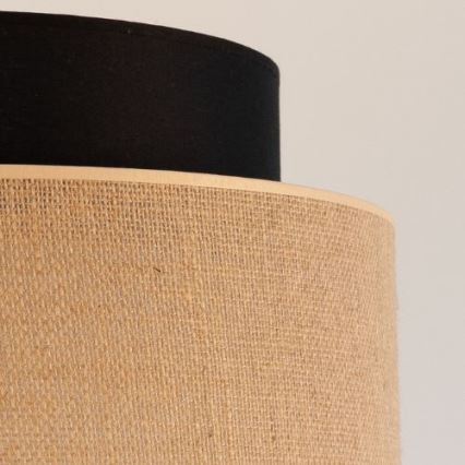 Hängeleuchte BOHO 1xE27/60W/230V d 40 cm schwarz/beige