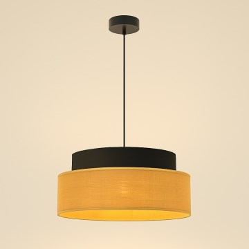 Hängeleuchte BOHO 1xE27/60W/230V schwarz/beige