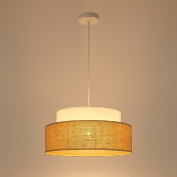 Hängeleuchte BOHO 1xE27/60W/230V weiß/beige